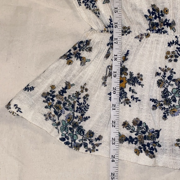 Lucky Brand Floral Open Shoulder Blouse - Picture 12 of 16